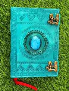 Diario de cuero Firoja, hecho a mano, estilo vintage, de cuero genuino puro, con cierre de llave antiguo, cuaderno para hombre y mujer. - Product Image 2