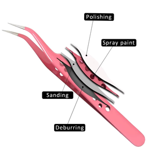 Pince à cils professionnelle personnalisée en acier inoxydable, pince à cils 3D pour extensions de cils, outil de beauté haute précision - Product Image 6