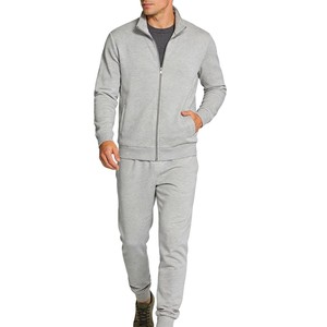 Conjunto Deportivo Gris para Hombre 2026, Manga Larga, Cierre de Cremallera, Color Sólido, Cuello Alto, Pantalones Deportivos, Otoño, ODM OEM - Product Image 6