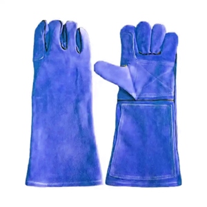 Gants en cuir de vachette haute performance avec paume fendue, protection industrielle des mains et des bras pour soudeurs - Product Image 2