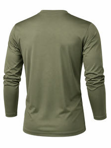 Camisetas Deportivas de Manga Larga para Hombre, Cuello Redondo, Tejido Premium, Suaves y Transpirables, Personalizables OEM - Product Image 2