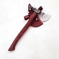 Burraq Hache Tomahawk de fendage robuste de 16 pouces, en acier au carbone, avec manche en bois de rose, faite à la main, 1,5 kg, pour bricolage, usage industriel, camping et chasse