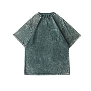 Custom Logo Acid Wash T-Shirt for <b>Women</b> Lightweight 100% Cotton Breathable Solid Pattern 200 Grams Fabric <b>Weight</b> - Product Image 3