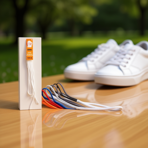 Laccio per scarpe Ilan 140 cm bianco piatto per sneakers e scarpe sportive - Product Image 2