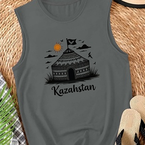 Kazakhstan Yurt con patrones Chaleco casual para mujer - Product Image 3