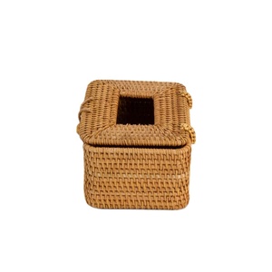 Viettimecraft – Boîte à mouchoirs rectangulaire en rotin, écologique, durable, minimaliste, décorative, faite à la main, hauteur réglable - Product Image 3
