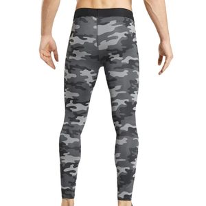 <b>Men's</b> Leggings Stretchable <b>Compression</b> <b>Tights</b> Elastic Waistband Full Length 85% Polyester <b>for</b> Fitness Training Activewear - Product Image 3