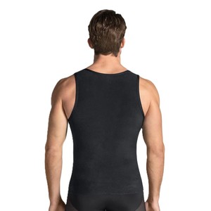 Débardeur tricoté uni à col rond pour homme en Spandex et Polyester, respirant, sportif, sans manches, noir - Product Image 4