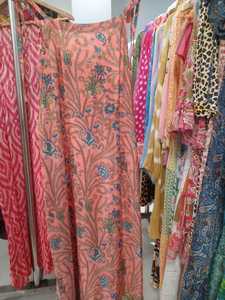 <b>Boho</b> <b>Long</b> Sleeve Tie-Neck Stretchable Summer Spring Casual <b>Dress</b> Women Floral Cotton Regular Length Resort Wear Tie-Up Tassel - Product Image 4
