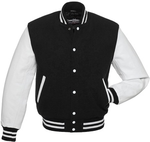 Men's Casual Winter Wool Varsity Jacket Canvas Fabric Custom Button Letterman Jacket Breathable Windproof Quick Dry Front - Product Image 5