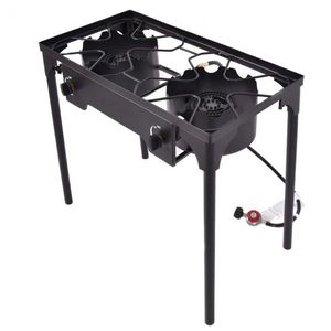 150000 BTU Dual Burner Outdoor Stove for BBQ Grilling <b>Camping</b> Accessories - Product Image 4