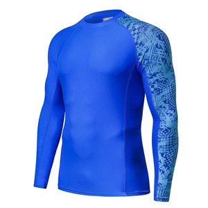 Custom Long Sleeve UPF50 Rash Guard <b>Men</b> Quick Dry <b>Compression</b> BJJ Surfing Swimming Sport <b>Shirt</b> with Digital Printing - Product Image 1
