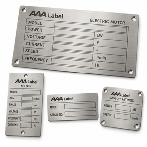 Placa de Datos Técnicos, Placa de Identificación de Metal Personalizada para Maquinaria y Equipos, Fabricación OEM - Product Image 1