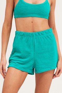 Ensemble de pyjama deux pièces en crêpe de coton de haute qualité, style français, avec haut court à manches courtes et col en V et pantalon long. - Product Image 2
