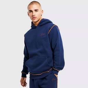Ensemble de survêtement 2 pièces entièrement personnalisable, haute qualité, anti-rétrécissement, faible MOQ, pour homme, pour usage décontracté, prix de gros - Product Image 4