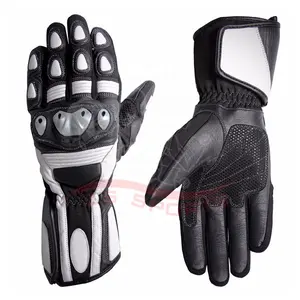 Custom Motorcycle Racing Handschoen Street Moto Riding Motocross Lederen Handschoenen Echt Lederen Lange Motorhandschoenen