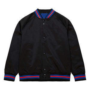 Veste universitaire en soie personnalisée pour homme, manteau Letterman en satin de qualité supérieure, style baseball léger, marque privée, OEM, ODM, vêtements d'extérieur tendance - Product Image 5