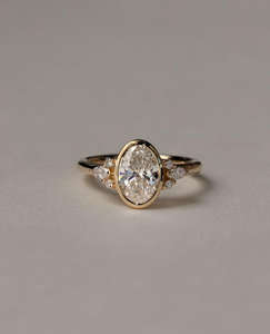 Anillo de Compromiso/Boda Vintage de Oro Amarillo de 14k con Diamante Cultivado en Laboratorio IGI/GIA, Unisex, Oro Blanco Fino para Aniversario, Ideal para Fiestas - Product Image 1