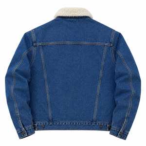 Unisex High Quality <b>Customized</b> <b>Denim</b> <b>Jacket</b> with Embroidered Logo Puff Printed Coat for Casual Winter Style Jeans Material - Product Image 2