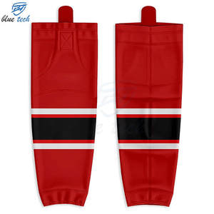 Custom Sublimated Autumn Hockey <b>Socks</b> with Bottom Logo Durable Stretch for Team Uniform <b>Training</b> Practice Match Play - Product Image 3