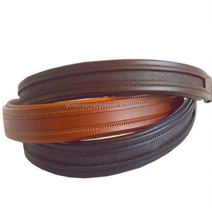 BANDA DE CEJAS DE CABALLO DE CUERO GENUINO ECUESTRE DE ALTA CALIDAD en LUJO NEGRO TAN Y CUERO MARRÓN BANDA DE CEJAS ACOLCHADA SUAVE - Product Image 3
