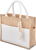 Sac de courses pliable et réutilisable en jute 100% recyclé, écologique, biodégradable, beige brun, taille extra large, prix de gros personnalisé