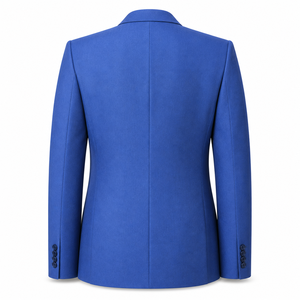 Chaqueta Blazer Azul Rey para Hombre |   Traje Formal con Logotipo Personalizado para Bodas, Negocios y Fiestas - Product Image 2