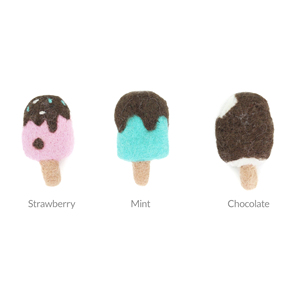 Popsicle de chocolate de fieltro hecho a mano, juguete de comida de simulación, decoración de verano, juguete educativo para niños, venta al por mayor a granel - Product Image 5