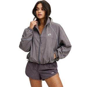 New Design Custom Water-proof Nylon Windbreaker Men's <b>Jackets</b> With Stripes and Adjustable Hem Hidden Zipper Side Pockets 2026 - Product Image 5