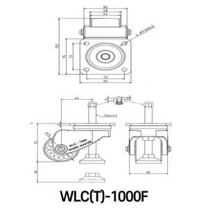 Wooil Wheel Master Medium Duty 800kg Capacidad 8PCs Ruedas giratorias - Product Image 2