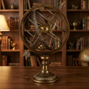Globe céleste décoratif en laiton vintage de qualité supérieure, modèle astronomique pour table, maison, bureau et cadeaux - Product Image 5