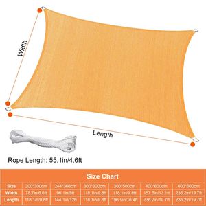 Tende e Reti Ombreggianti Rettangolari da Esterno per Giardino 185GSM HDPE, Copertura per Patio con Blocco UV al 98%, Ganci a Scatto, Corde, Tenda Superiore, Tettoia, Riparo - Product Image 5