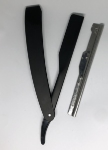 มีดโกนหนวดตรงแบบมืออาชีพ ทำจากสแตนเลส พร้อมด้ามจับเหล็ก - Product Image 5