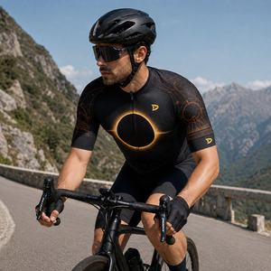 Jersey de Ciclismo Retro para Hombre al por Mayor con Gráfico Eclipse, de Secado Rápido, Transpirable, con Logotipo Personalizado, Ropa de Ciclismo de Carretera - Product Image 6