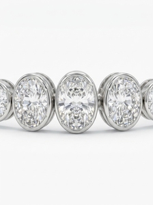 Pulsera de tenis de diamantes de platino PT950 de 18.18 CT de Ami Jewels para mujer, clásica, elegante, ligera, para uso diario, con engaste de bisel, IGI 7 - Product Image 2