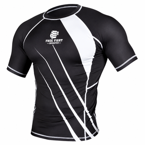 เสื้อรัดกล้ามเนื้อแขนยาวสำหรับผู้ชาย ยี่ห้อ Free Fight Industry สีดำ แห้งเร็ว ระบายอากาศได้ดี เป็นมิตรกับสิ่งแวดล้อม ป้องกันรังสียูวี UPF50+ ป้องกันแบคทีเรีย น้ำหนัก 140 กรัม - Product Image 5