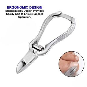 Coupe-ongles professionnel en acier inoxydable de 14 cm avec verrou de sécurité, ouverture large, qualité salon, outil de manucure pour doigts et orteils | - Product Image 2