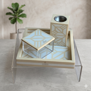 Quemador de incienso de color beige, hecho a mano, de resina y MDF, bandeja para quemador de incienso, set de regalo de fragancia religiosa para el hogar, Nuevo Seed - Product Image 1