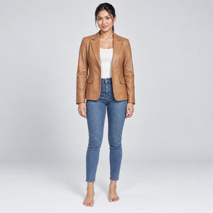 Chaquetas de cuero para mujer diseñadas con textura suave, costuras resistentes, calidad premium y siluetas modernas para un estilo versátil. - Product Image 1