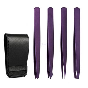 Juego de Pinzas para Cejas de Acero Inoxidable Verde Duradero con Punta Inclinada y Plana, Accesorios de Belleza y Cuidado Personal de Precisión - Product Image 6