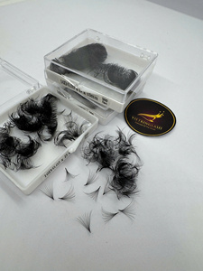 Extensions de cils Vietkinglash Volume Mega Fans en fibre synthétique PBT noir mat 10D 12D 14D 16D 20D Courbure C/CC/D/DD/M/L - Product Image 3