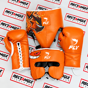 Conjunto de Sparring Personalizado de Cuero Genuino de Vaca - Guantes de Boxeo - Protector Inguinal - Protector de Cabeza - Guantes de Boxeo Personalizados Winning Azul Cielo - Product Image 4