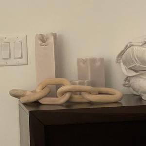 Maillons de chaîne en bois sculptés à la main, décoratifs, pour extérieur, prix de gros - Product Image 3