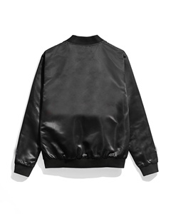 Chaqueta Universitaria de Satén Estampada, Chaqueta Bomber Reversible de Satén para Hombre, Diseño de Marca Privada, Letras Bordadas, Cierre de Cremallera, Transpirable - Product Image 4