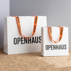 Sacs de courses personnalisés pour boutiques, pliables, réutilisables, en papier kraft avec laminage, pour supermarchés, impression de logo - Product Image 6