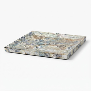 Plateau rectangulaire personnalisé en nacre, mosaïque de coquillages incrustés, plateau de service décoratif pour table basse, salon, décoration intérieure - Product Image 2