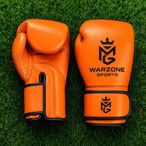 Guantes de Boxeo Deportivos Warzone de Cuero con Cierre de Cordones en los Dedos, Correa de Muñeca Ajustable, Unisex, para Entrenamiento de Boxeo - Product Image 2