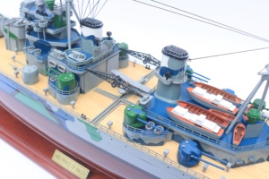 Modèle de navire de guerre en bois fait main - Maquette classique de navire militaire de la Seconde Guerre mondiale, décoration pour la maison ou le bureau, HMS Prince of Wales - Product Image 6
