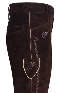 Venta al por mayor de pantalones bávaros personalizados Lederhosen cuero auténtico Lederhose largo para los hombres - Product Image 2