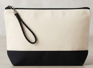 Pochette cosmétique en toile rouge avec fermeture éclair, trousse de maquillage, pochette de voyage, trousse de toilette, logo personnalisé - Product Image 4